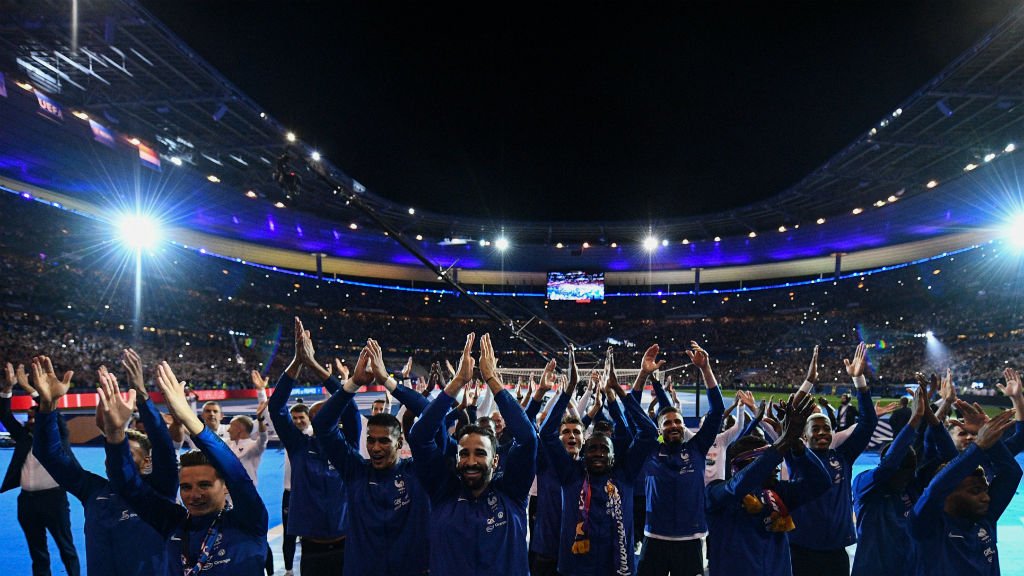 En images : le Stade de France célèbre ses champions du monde