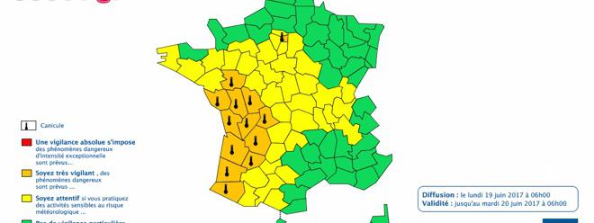 Canicule : 16 départements en vigilance orange - Franceinfo