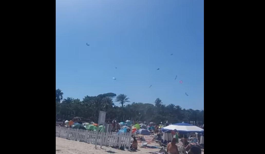 VIDEOS. Les images de l'impressionnant tourbillon qui a soufflé sur la plage de La Salis - Nice-Matin