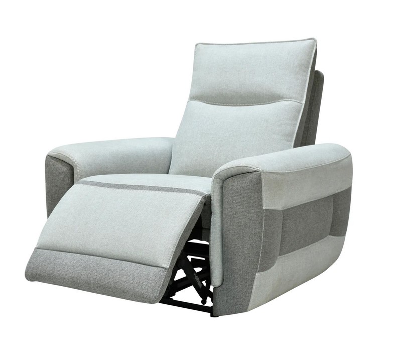 Fauteuil Relax LAZY Tissu Gris Clair - BUT