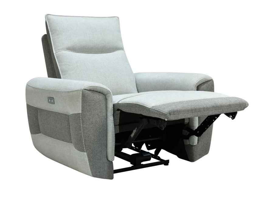 Fauteuil Relax LAZY Tissu Gris Clair - BUT