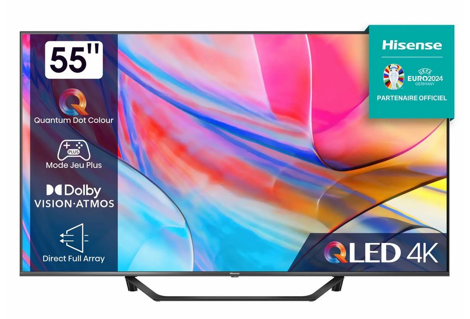 Téléviseur QLED HISENSE 55A76KQ 139 cm 4K