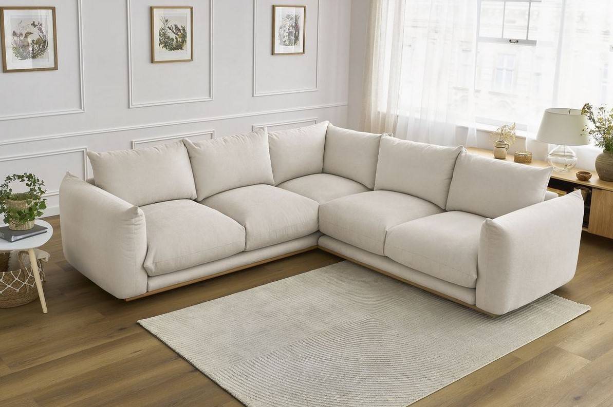 BOBOCHIC Canapé d'angle réversible ERNEST 4 places en Tissu