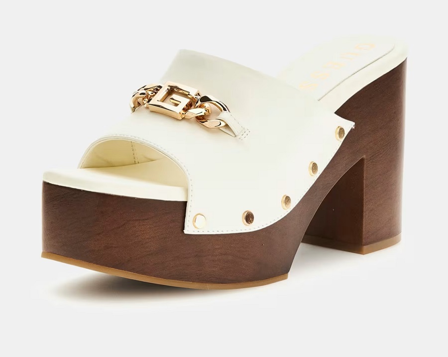 Sandales QILLIE CHAÎNE Guess Crème