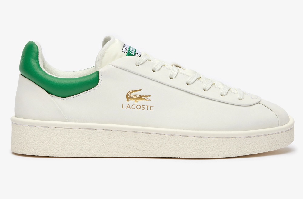 Sneakers Baseshot Premium Homme Lacoste en cuir Blanc/Vert