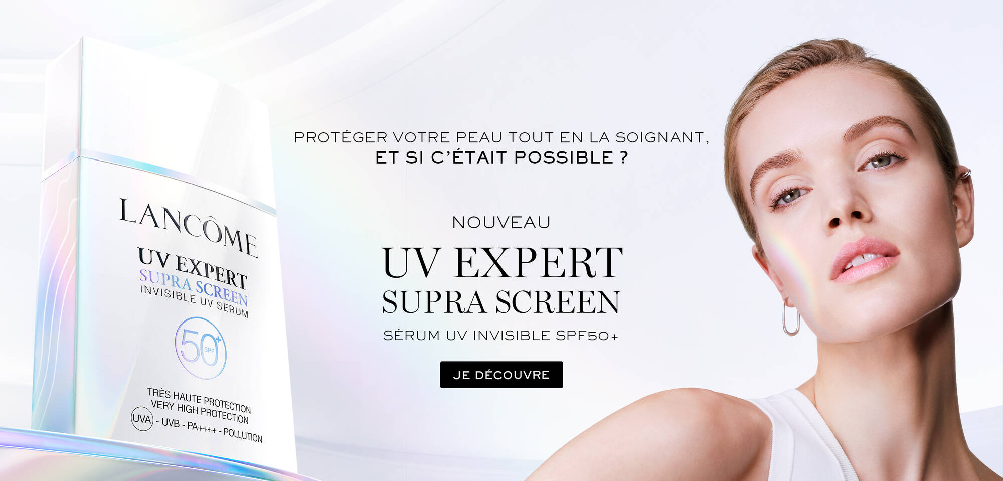 UV Expert Supra Screen Lancôme: Protection solaire SPF50+ & Soin anti-âge - Soin Visage Lancôme