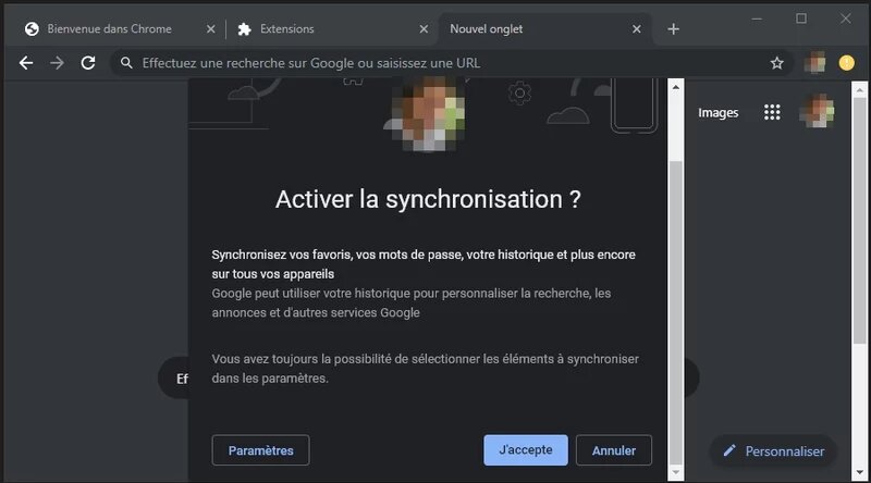 La synchronisation entre périphériques, le point fort de Chrome. © Google Chrome