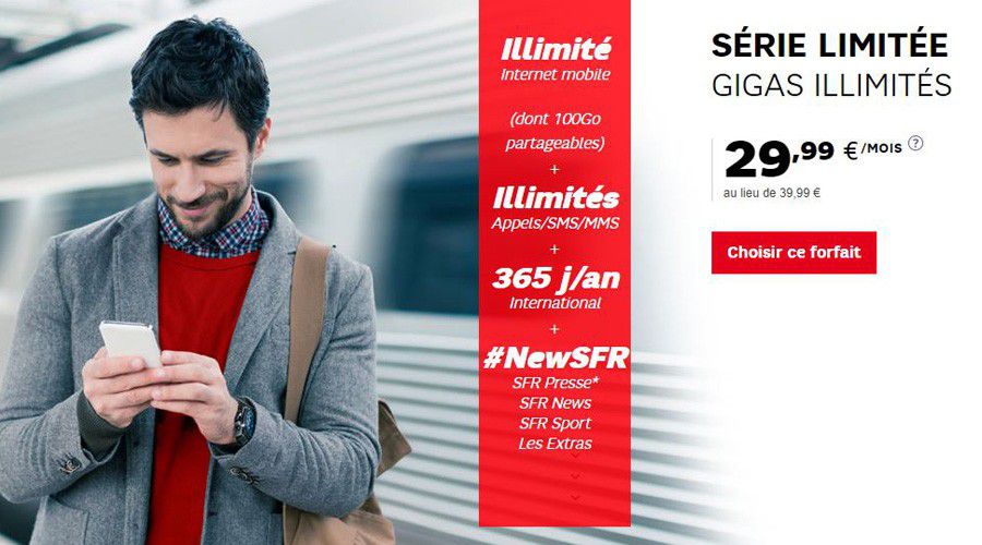 SFR lance le forfait Gigas illimités