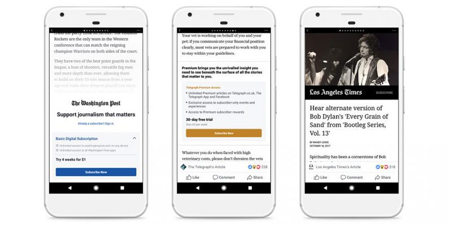Facebook veut aider la presse en ligne à se faire des abonnés