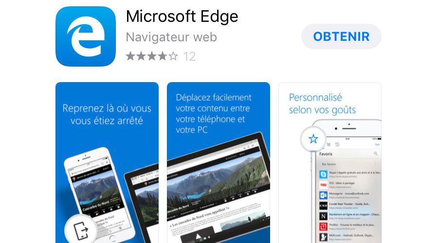 Microsoft Edge disponible pour tous sous Android et iOS