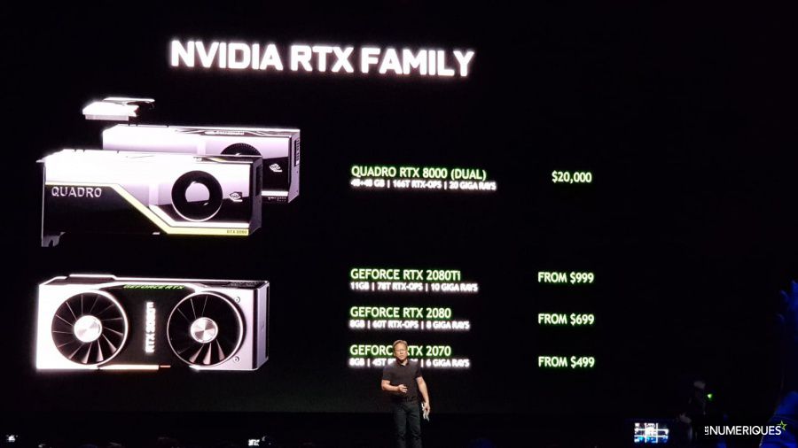 Les GeForce RTX 2080, RTX 2080 Ti et RTX 2070 dévoilées par Nvidia