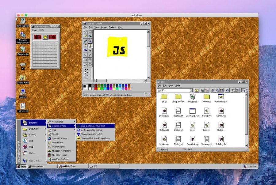 Windows 95 vous manque ? Essayez cette application...