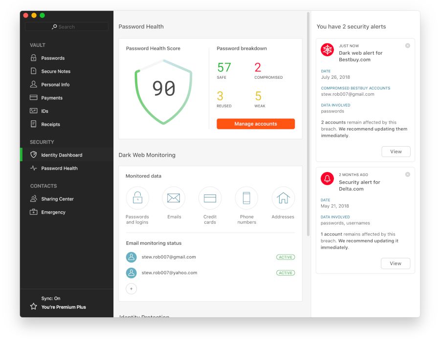 Dashlane : nouvelle version du gestionnaire de mots de passe