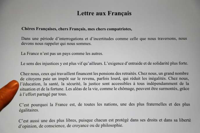 Quatre grands thèmes et « des questions essentielles » : la lettre d’Emmanuel Macron aux Français