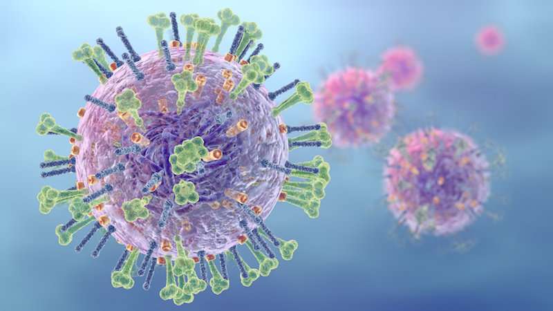 Image d'illustration du virus Influenza, responsable de la grippe saisonnière.
