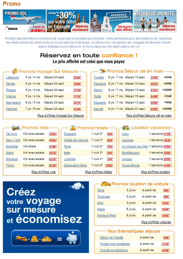 Expedia Promo Voyages - Expedia Promotion Vacances derniere Minute - Expedia.fr Week End