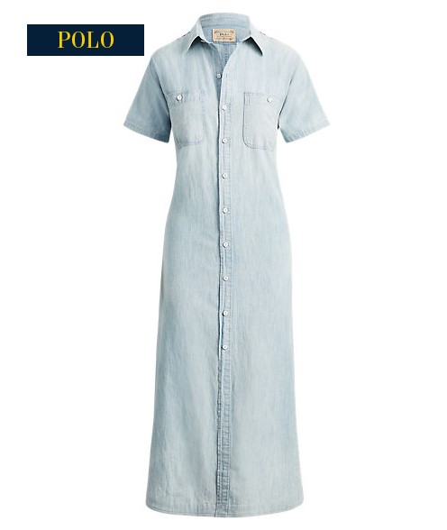 Robe-chemise en lin et coton Polo Ralph Lauren