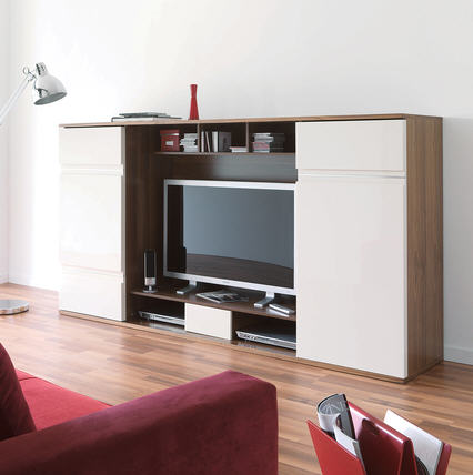 Soldes Meubles Tv La Maison de Valerie - Living TV 2 portes 2 tiroirs Color Line
