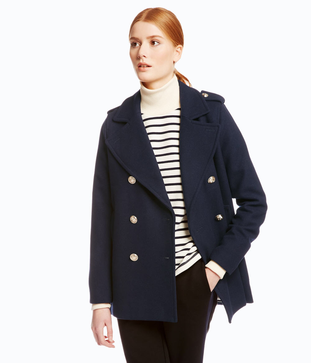 Caban femme deals bleu marine