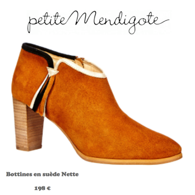 Bottines en suède Nette Cognac Petite Mendigote - Bottines Femme Monshowroom