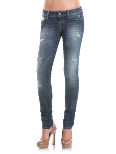 Jeans femme Guess - Starlet Dark Destroyed Silver Jeans Guess