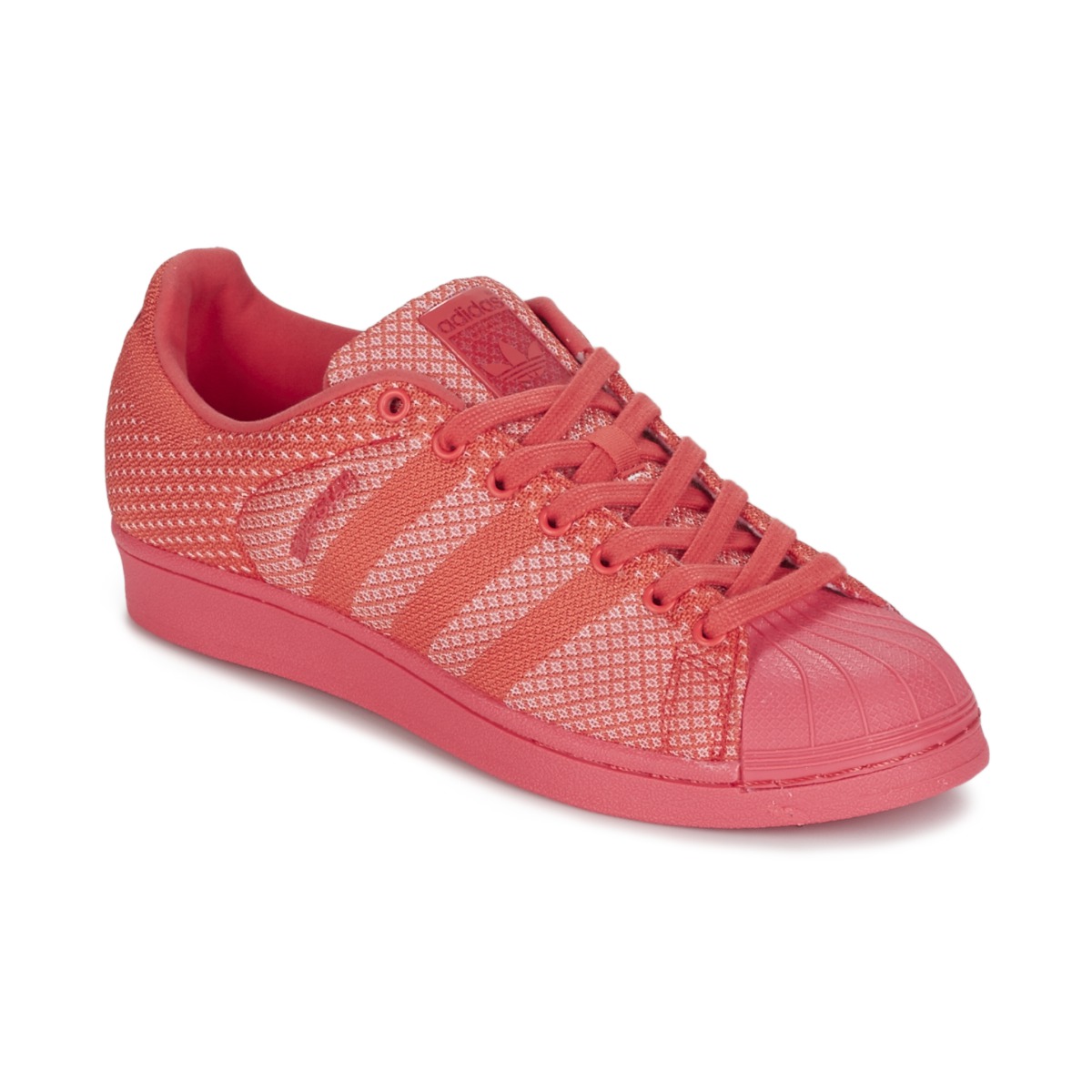 Baskets basses Adidas Originals SUPERSTAR WEAVE Corail, Baskets Femme Spartoo