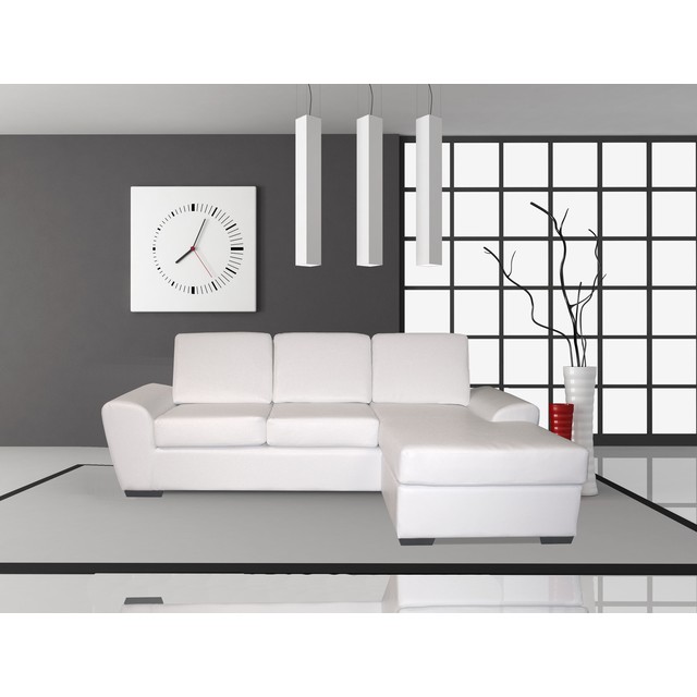 Canapé d'angle Mistergooddeal - LOTUS Réversible, blanc prix 399,99 euros