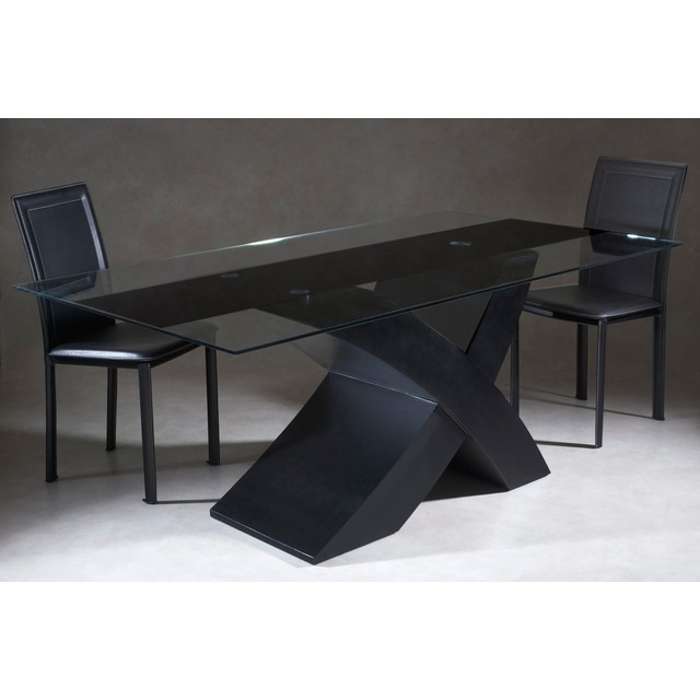 Table de salle à manger Mistergooddeal - Table fixe LUCIE Noir prix 299,99 Euros