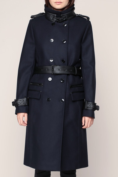 Manteau marine Light Compact Coat The Kooples