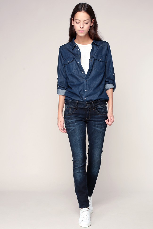 Jean mid skinny marine délavé Lynn G-star