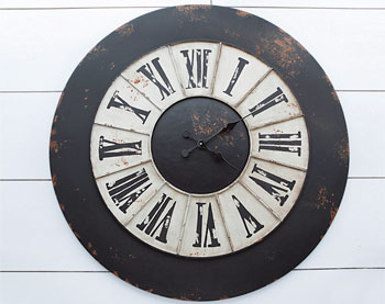 Horloge Becquet - Horloge géante style brocante