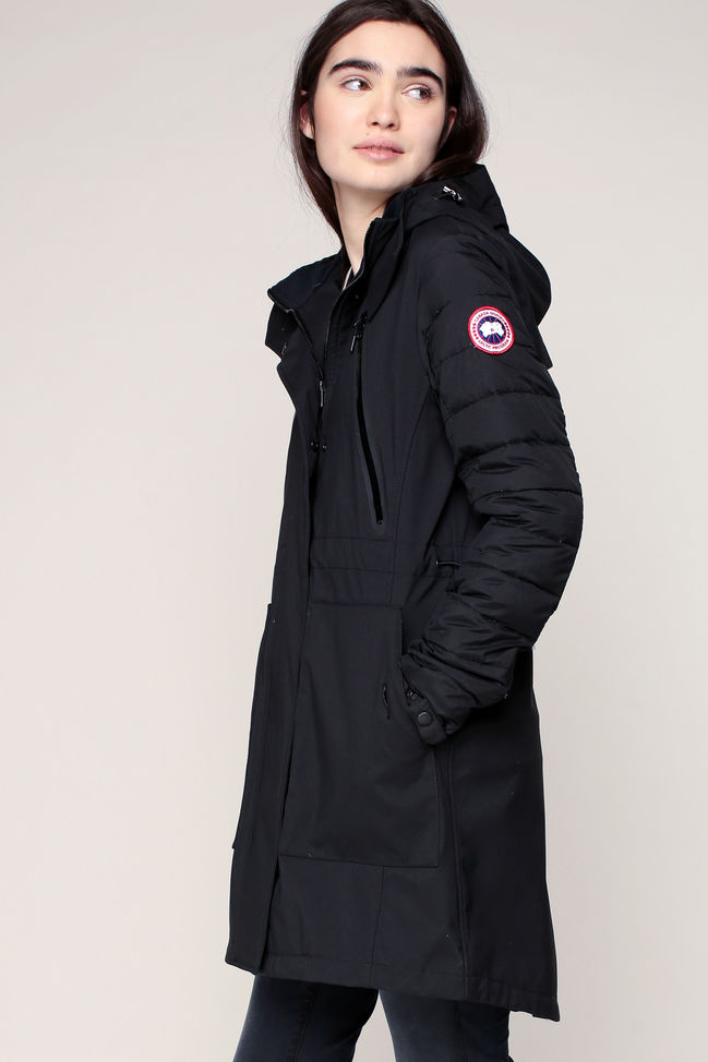 Parka à capuche fine noire détails matellassés Sabine Canada Goose