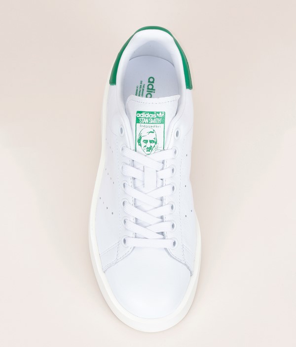 Adidas Originals Stan Smith Bold Sneakers plateformes en cuir blanc détails talon vert 