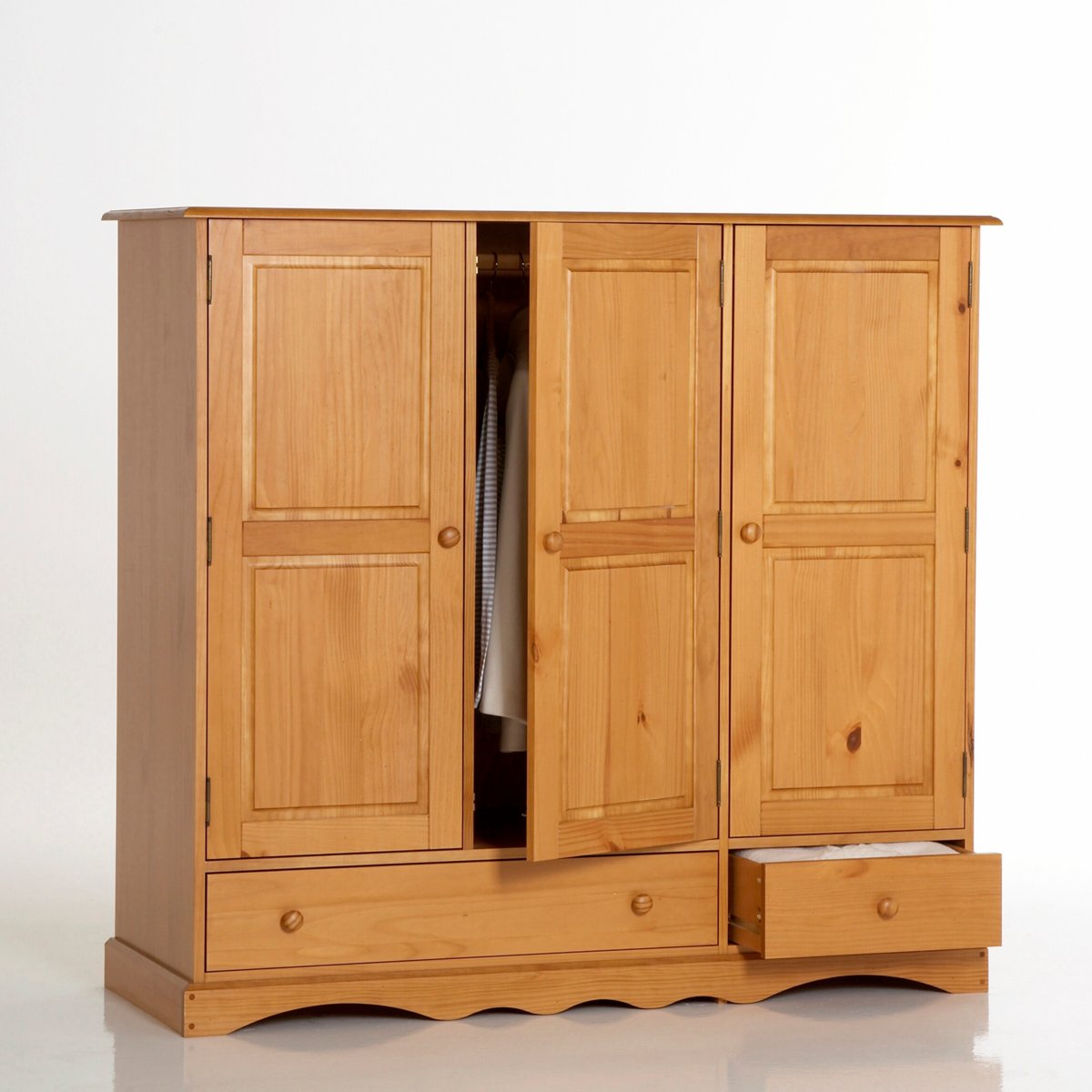 Armoire La Redoute - Armoire pin massif, H140 cm, penderie et lingère Prix 249,50 Euros 