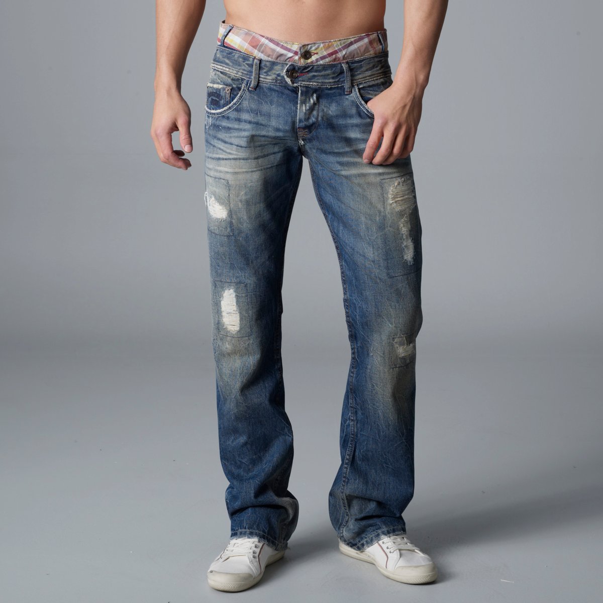 Jeans Homme La Redoute - Jean regular à double ceinture Kaporal 5 Prix 76,30 Euros