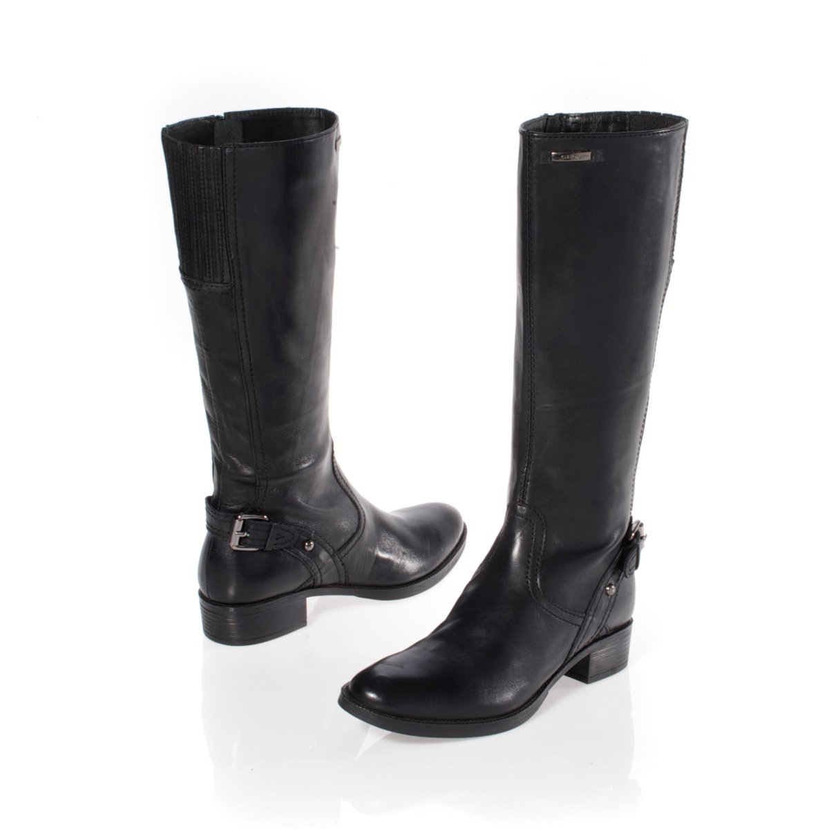 Bottes Femme La Redoute - Bottes cavalières cuir Geox Prix 120,00 Euros