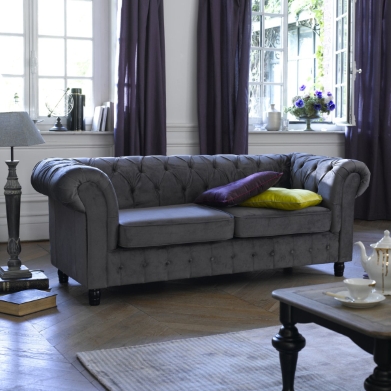 Canapé Droit La Redoute, Canapé Chesterfield velours La Redoute