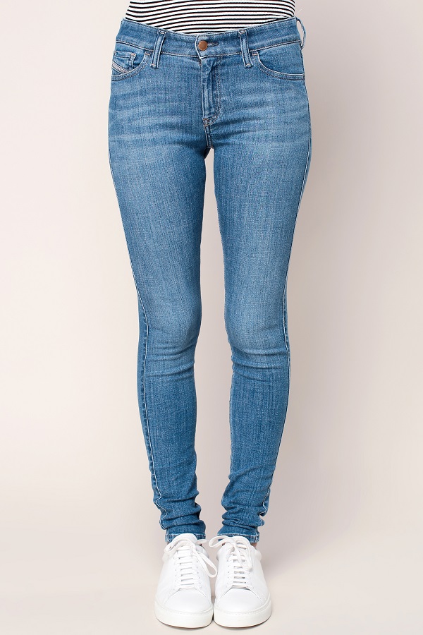 Diesel Slandy Jean super skinny regular waist bleu clair - Monshowroom
