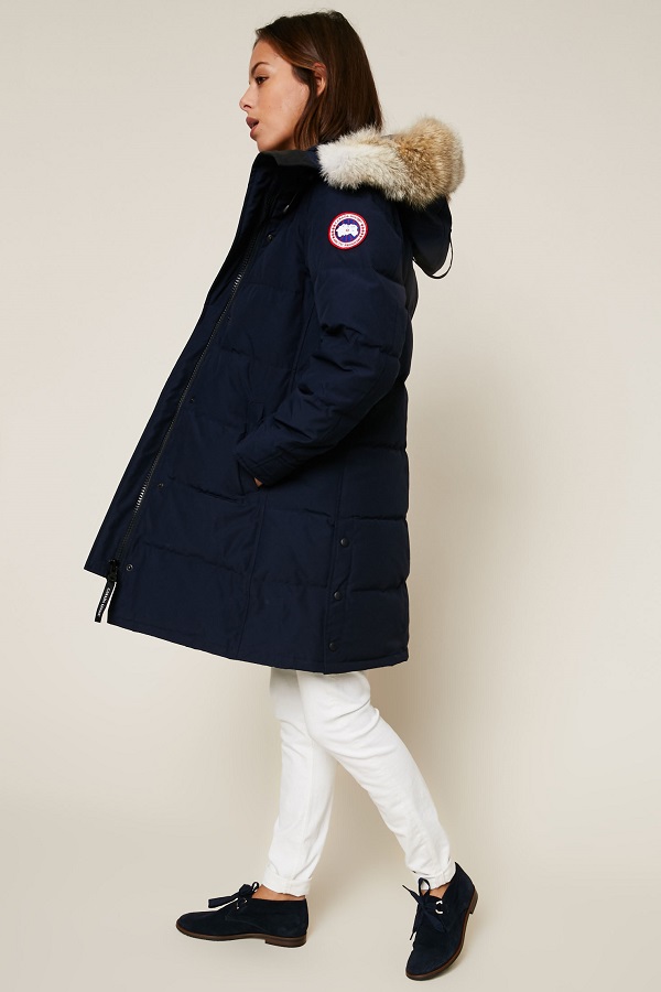 Canada Goose Parka bleu marine à capuche amovible