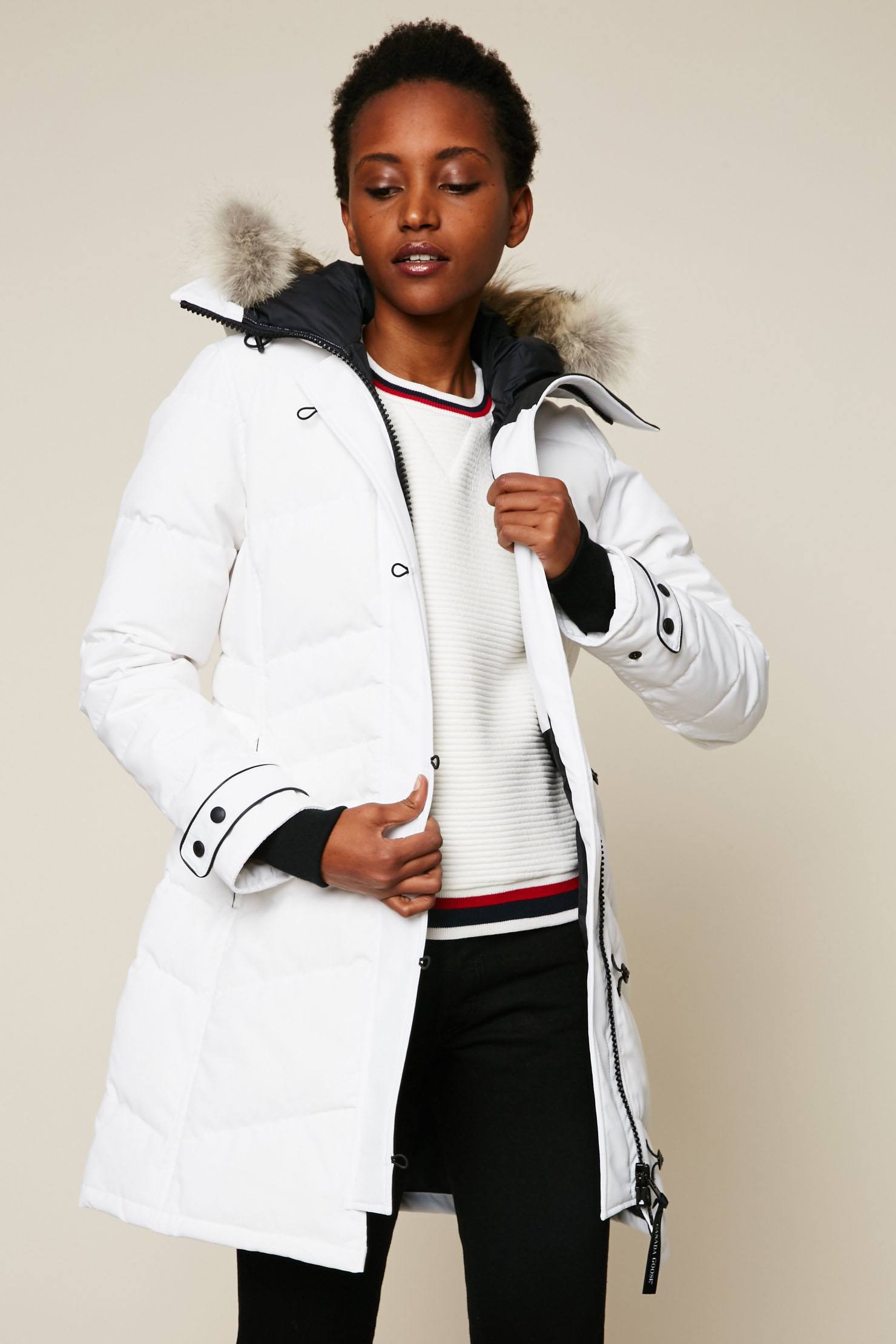 Canada Goose Doudoune mi-longue Ladies Lorette blanche