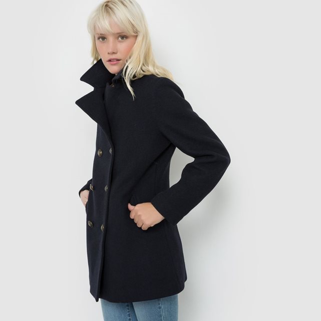 Manteau en laine Melane marine School Rag