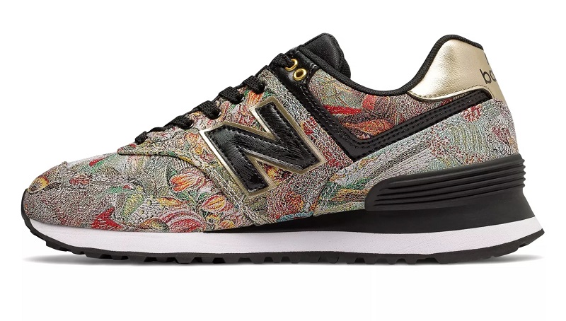 New Balance 574 Sweet Nectar WL574-V2SN Baskets Basses Black with Classic Gold pour Femme