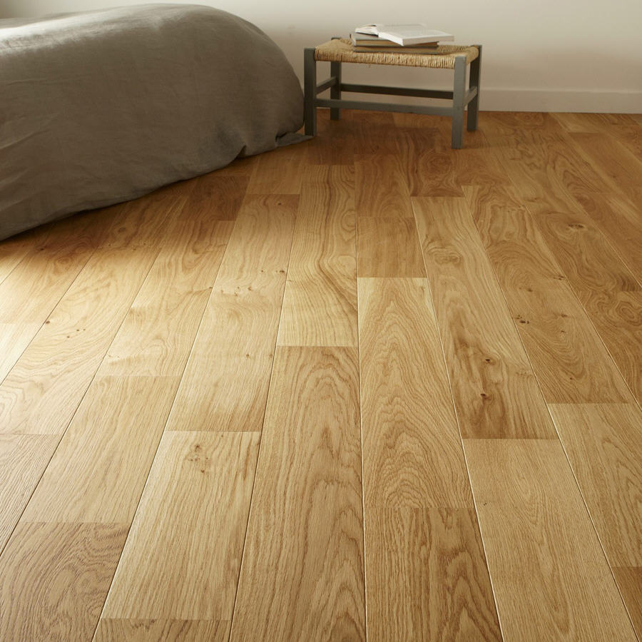 Parquet contrecollé chêne blond vitrifié L Broceliande, Parquet Leroy Merlin