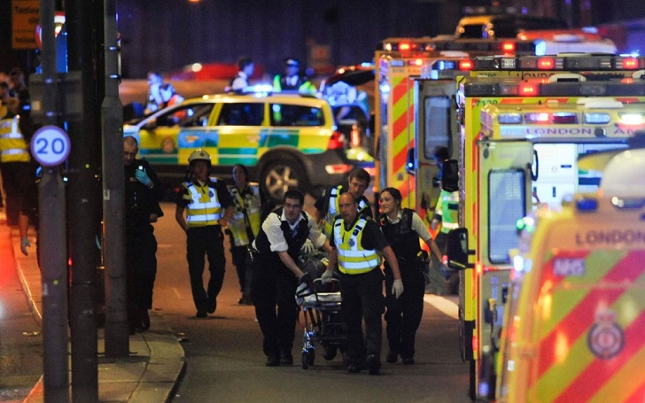 Londres (Royaume-Uni) samedi 3 juin 2017. Un attentat a de nouveau frappé samedi soir le coeur de Londres faisant au moins six morts.   (AFP/ DANIEL SORABJI.)