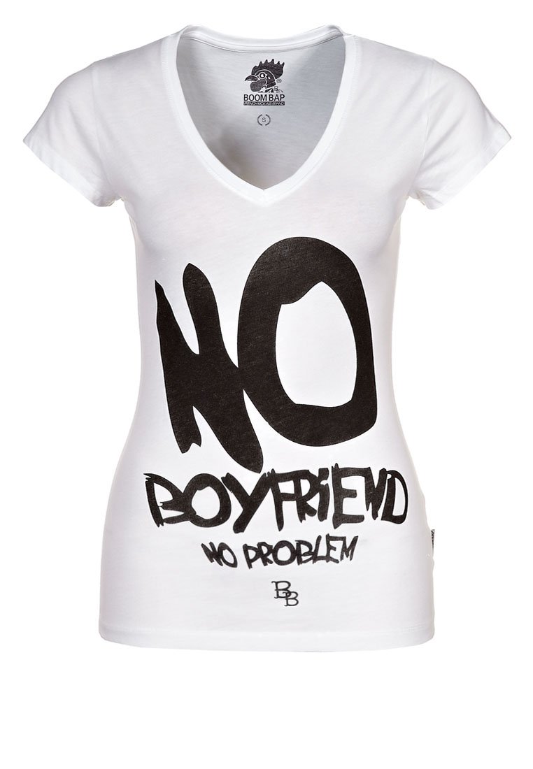 T-shirt Femme Zalando - T-shirt Boom Bap NO blanc Prix 35,00 Euros