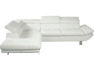  Canapé Conforama - Canapé d'angle fixe gauche LOFT coloris blanc