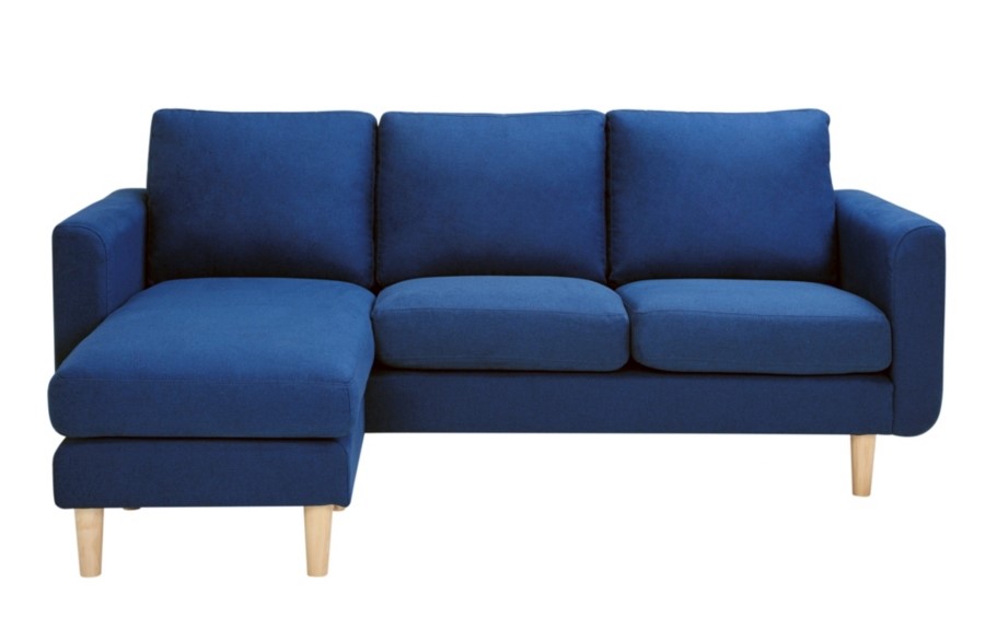 Canapé d'angle réversible ARTURO Tissu Bleu