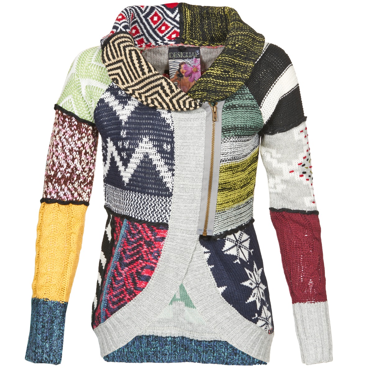 Gilet / Cardigan Desigual KORRI Multicolore - Cardigan Femme Spartoo