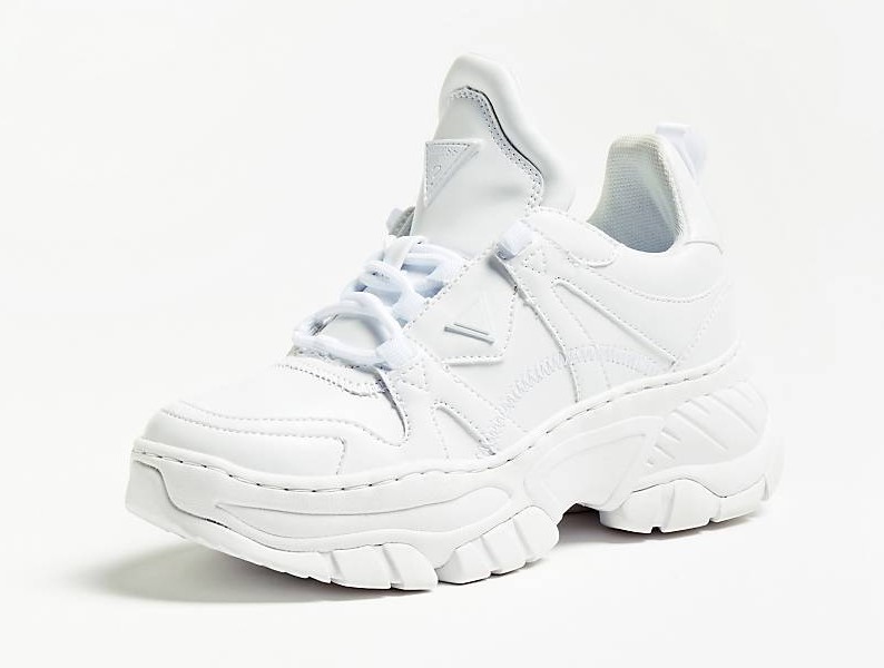SNEAKERS BLUSH INSERTIONS VERNIES Blanc GUESS