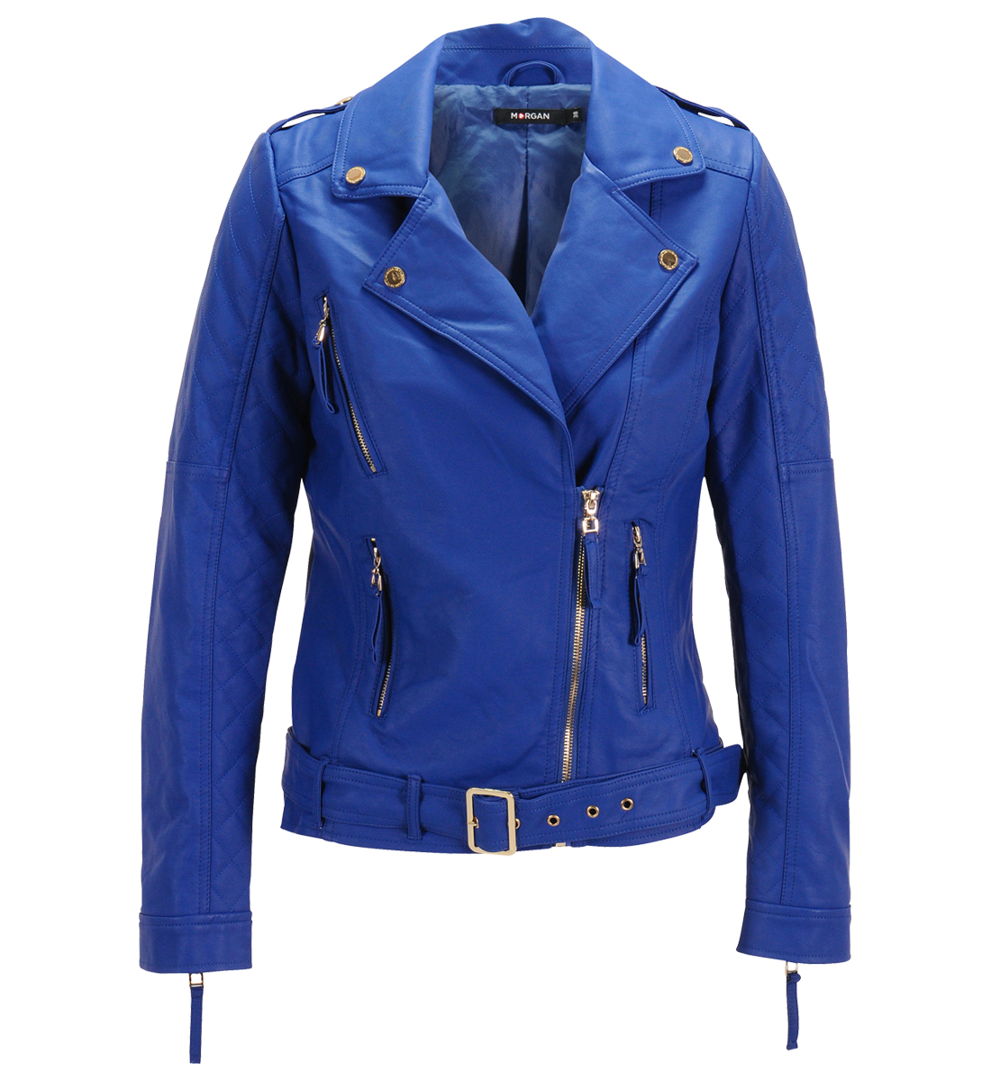 Veste zippée coupe ajustée Morgan Bleu pour Femme - Veste Galeries Lafayette